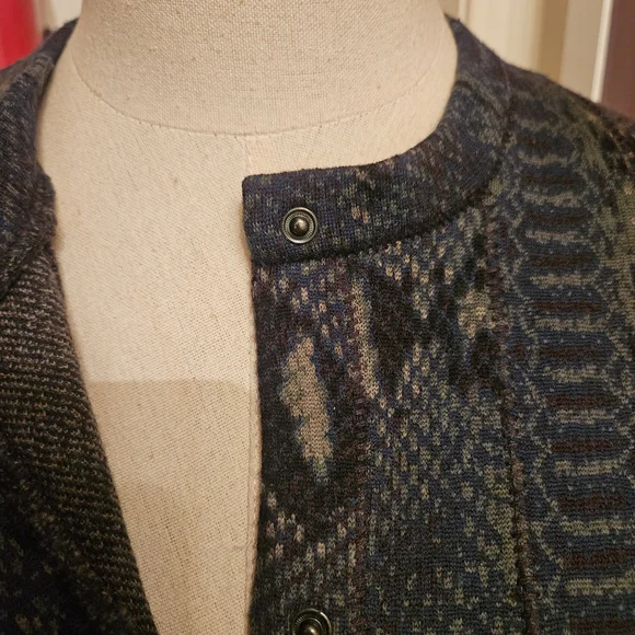 Chloé Vintage Mini Dress In Black Navy and Olive Tones. Runway Piece - Picture 8 of 10